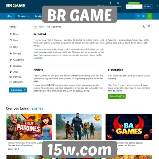 Análise da interface do site BR GAME